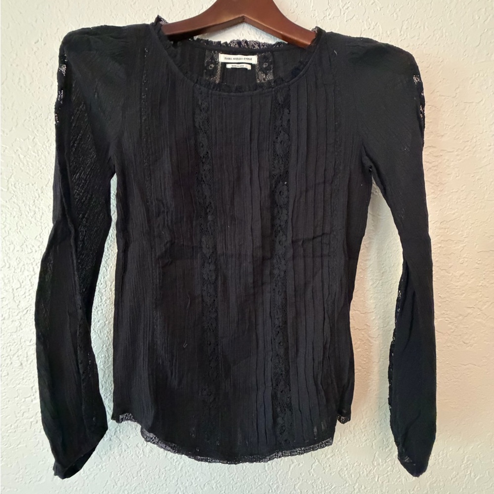 Isabel Marant Black Lace Blouse